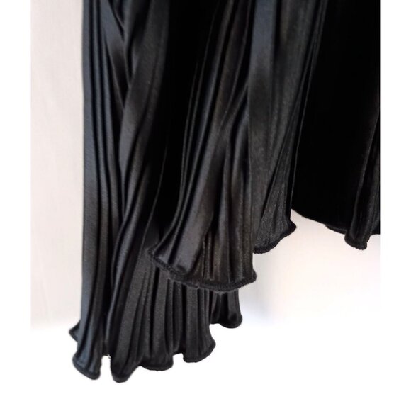 Ann Taylor LOFT Pleated Jersey Blouse Black Women’s Size XL Polyester Top - Picture 5 of 6